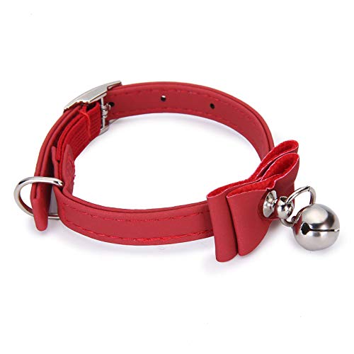 Elonglin Haustier-Halsbänder, verstellbare Schleife für Hunde und Katzen, mit kleinem Glöckchen, süßes Bling-Hundehalsband für kleine, mittelgroße und große Hunde von Elonglin