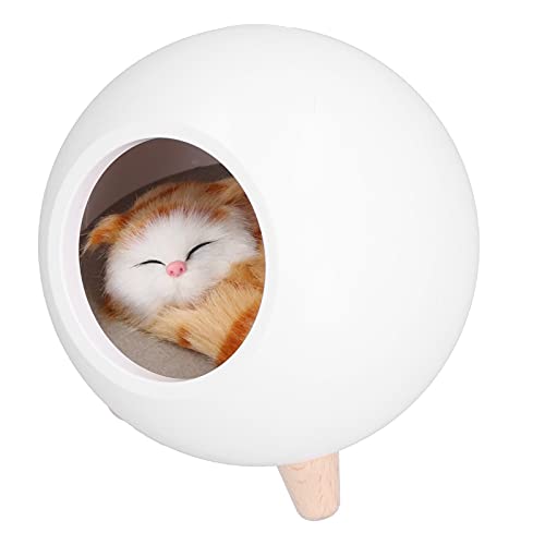 Elprico USB-Atmosphärenlampe, Little Cute Pet House Atmosphärenlicht LED Schlafendes Warmes Nachtlicht für Baby Kleinkind (Weiß) von Elprico