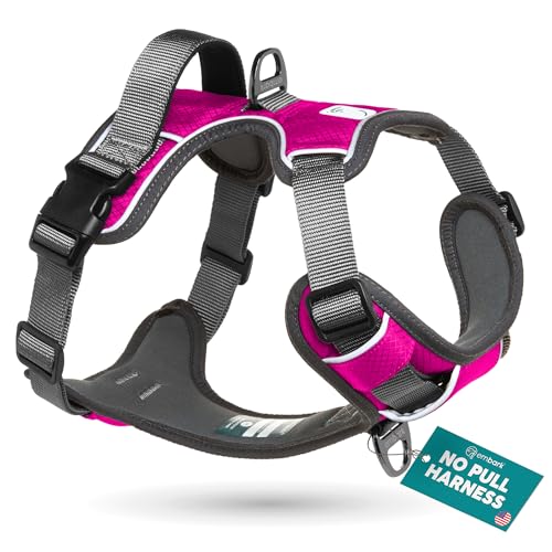 Embark Adventure Hundegeschirr, Einfaches An- und Ablegen mit Leinenbefestigung Vorne und Hinten & Kontrollgriff – No-Pull Training/Anti Zug Hundegeschirr, Größenverstellbar und Würgefrei von Embark Pets