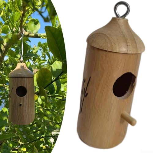 Emiif Kolibri-Haven: Holznest zum Aufhängen im Freien, verbessert das Nisterlebnis Emiif Kolibri-Haven: Holznest zum Aufhängen im Freien, verbessert das Nisterlebnis von Emiif