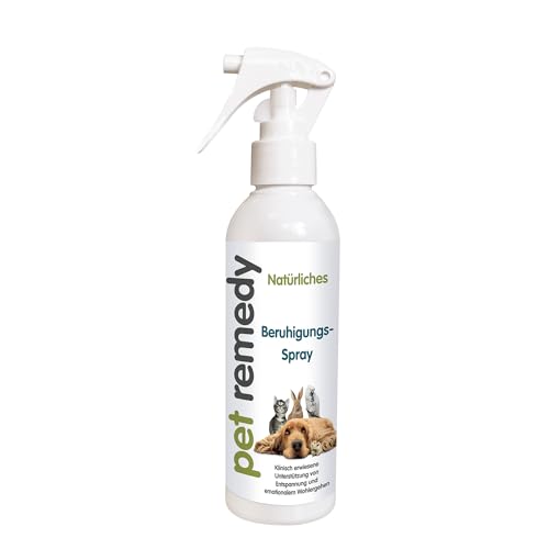 Emmi Pet Remedy Beruhigungsspray 200 ml – Natürliches Anti-Stress Spray für Hunde, Katzen & Haustiere I Beruhigung bei Angst, Trennung, Reisen & Feuerwerk I Mit Baldrian, Vetiver & ätherischen Ölen von Emmi-pet