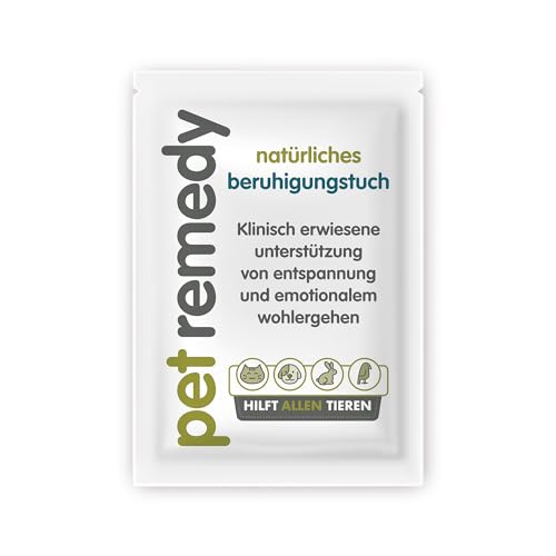 Emmi Pet Remedy Beruhigungstücher 12 STK. – Natürliche Anti-Stress Tücher für Hunde & Katzen I Entspannung & Beruhigung unterwegs I 100 % ätherische Öle I Stress & Angst-Linderung von Emmi-pet