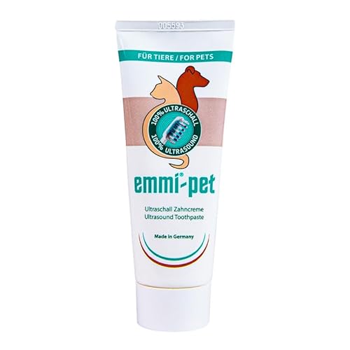 emmi-pet 3x Hunde-Zahncreme für Ultraschall-Zahnbürste I Hundezahnpasta geeignet für alle Hunderassen jeder Größe&jeden Alters I Vegan, ohne Titandioxid, Sorbitol, Fluorid&Parabene, Ohne Tierversuche von Emmi-pet