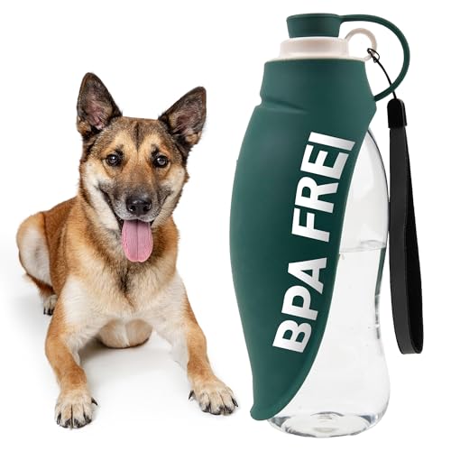 emmi-pet Hundetrinkflasche für unterwegs, tragbare Trinkflasche to go für kleine & große Hunde 580ml, geeignet für die Flaschenöffnung 30 mm, Trinkflasche für Alltag, Outdoor, Reise & Wandern von Emmi-pet