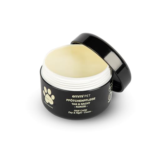 emmi-pet Pfötchenpflege Tag & Nacht Cocos 100ml – Pfotenbalsam Hund mit Kokosöl – Natürliche Pflege für Winter & Sommer – Schützt, pflegt & regeneriert – auch als Nachtpflege geeignet von Emmi-pet