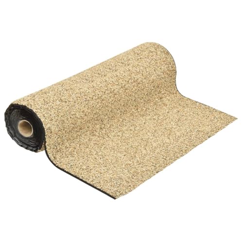 Emmtore Steinfolie Natur-Sand Steinfolie für Teich Teichrand Bachlauf Ufer, Teichfolie Kiesfolie Teichzubehör, Natürliches Design 200x100 cm von Emmtore
