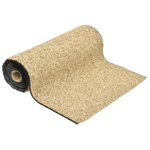 Emmtore Steinfolie Natur-Sand Steinfolie für Teich Teichrand Bachlauf Ufer, Teichfolie Kiesfolie Teichzubehör, Natürliches Design 600x60 cm von Emmtore