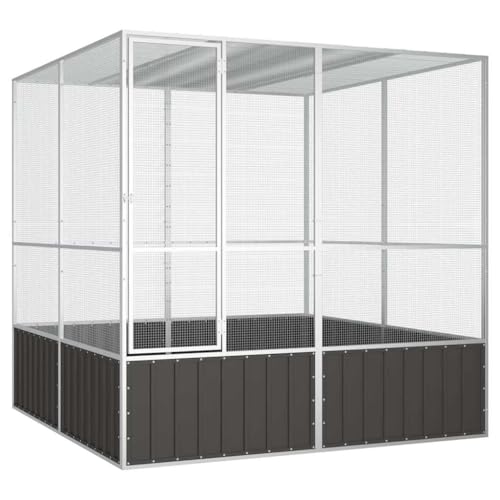 Emmtore Vogelvoliere Innen Außen Aufzuchtkäfig,All-in-One-Vogelkäfig Außenvoliere Käfig Vogelhaus Voliere,Verzinkter Stahl Vogelkäfig,Anthrazit,213.5 x 217.5 x 211.5 cm Emmtore Vogelvoliere Innen Außen Aufzuchtkäfig,All-in-One-Vogelkäfig Außenvoliere Käfig Vogelhaus Voliere,Verzinkter Stahl Vogelkäfig,Anthrazit,213.5 x 217.5 x 211.5 cm von Emmtore