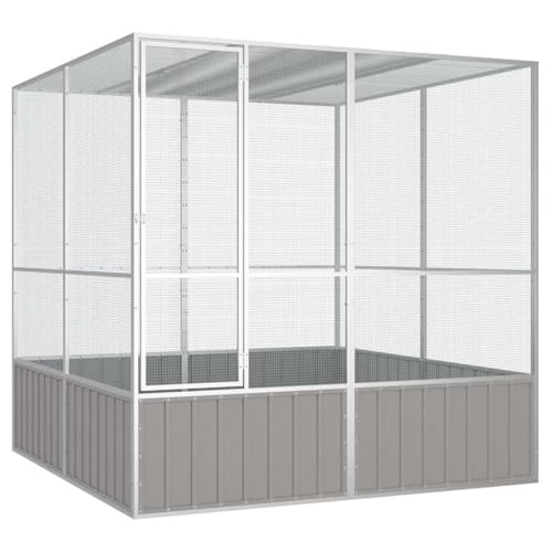 Emmtore Vogelvoliere Innen Außen Aufzuchtkäfig,All-in-One-Vogelkäfig Außenvoliere Käfig Vogelhaus Voliere,Verzinkter Stahl Vogelkäfig,Grau,213.5 x 217.5 x 211.5 cm Emmtore Vogelvoliere Innen Außen Aufzuchtkäfig,All-in-One-Vogelkäfig Außenvoliere Käfig Vogelhaus Voliere,Verzinkter Stahl Vogelkäfig,Grau,213.5 x 217.5 x 211.5 cm von Emmtore
