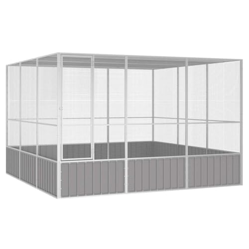 Emmtore Vogelvoliere Innen Außen Aufzuchtkäfig,All-in-One-Vogelkäfig Außenvoliere Käfig Vogelhaus Voliere,Verzinkter Stahl Vogelkäfig,Grau,302.5 x 324.5 x 211.5 cm Emmtore Vogelvoliere Innen Außen Aufzuchtkäfig,All-in-One-Vogelkäfig Außenvoliere Käfig Vogelhaus Voliere,Verzinkter Stahl Vogelkäfig,Grau,302.5 x 324.5 x 211.5 cm von Emmtore