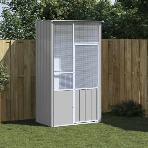 Emmtore Voliere Vogelvoliere Außen Aufzuchtkäfig All-in-One-Vogelkäfig Außenvoliere Käfig Vogelhaus Voliere Verzinkter Stahl,Grau,115 x 78 x 200 cm Emmtore Voliere Vogelvoliere Außen Aufzuchtkäfig All-in-One-Vogelkäfig Außenvoliere Käfig Vogelhaus Voliere Verzinkter Stahl,Grau,115 x 78 x 200 cm von Emmtore