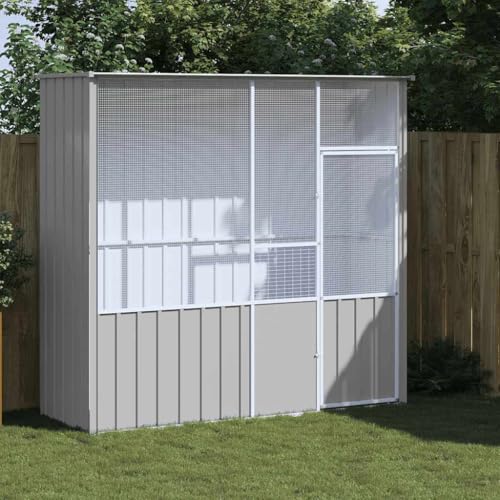 Emmtore Voliere Vogelvoliere Außen Aufzuchtkäfig All-in-One-Vogelkäfig Außenvoliere Käfig Vogelhaus Voliere Verzinkter Stahl,Grau,215 x 78 x 200 cm Emmtore Voliere Vogelvoliere Außen Aufzuchtkäfig All-in-One-Vogelkäfig Außenvoliere Käfig Vogelhaus Voliere Verzinkter Stahl,Grau,215 x 78 x 200 cm von Emmtore