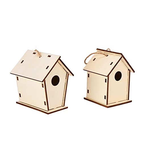 Emoshayoga Vogelhaus D I Y Vogelhaus Kit, Kreative Malerei Holz Vogelhaus für Kinder Kunst und Handwerk Outdoor Vogelhaus Kinder Handwerk Dekoration von Emoshayoga