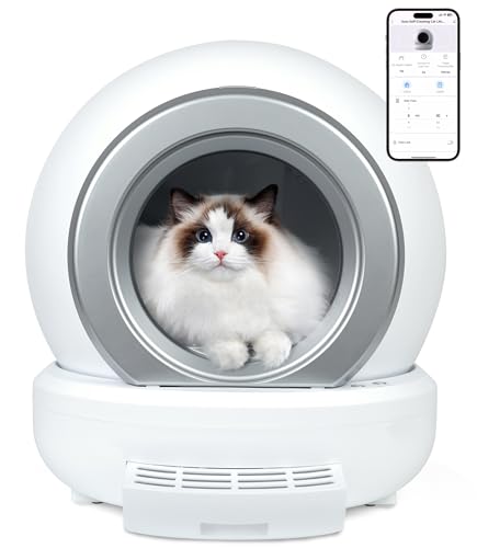 Selbstreinigende Katzentoilette XXL 65L, Automatisches Katzenklo mit Infrarotsensor, 8cm Niedrige Stufe für Kätzchen & ältere Katzen, 35dB Leise, Geruchsneutral, App-Steuerung, Großes Volumen Selbstreinigende Katzentoilette XXL 65L, Automatisches Katzenklo mit Infrarotsensor, 8cm Niedrige Stufe für Kätzchen & ältere Katzen, 35dB Leise, Geruchsneutral, App-Steuerung, Großes Volumen von Emphsism