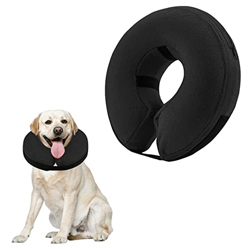 Emwel Pet Aufblasbares Halsband für große Hunde, Comfy Pet Halsband Kegel zur Erholung, Aufblasbare Basic Hundehalsbänder, L von Emwel
