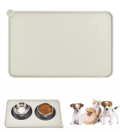 Emwel Hundefuttermatte, Silikon-Hundenapfmatte, rutschfeste Katzen- und Hunde-Futtermatte, wasserdichtes Hunde-Tischset L (47 * 30) von Emwel