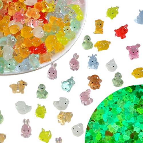 Enbebamd 100 Stcs Luminous Mini Harztiere Nette Cartoon 3D DIY Glühen im dunklen Mini -Harz -Tiere Masse für Miniaturfee Gartenzubehör Mikrolandschaft, gemischter Stil zufällig Enbebamd 100 Stcs Luminous Mini Harztiere Nette Cartoon 3D DIY Glühen im dunklen Mini -Harz -Tiere Masse für Miniaturfee Gartenzubehör Mikrolandschaft, gemischter Stil zufällig von Enbebamd