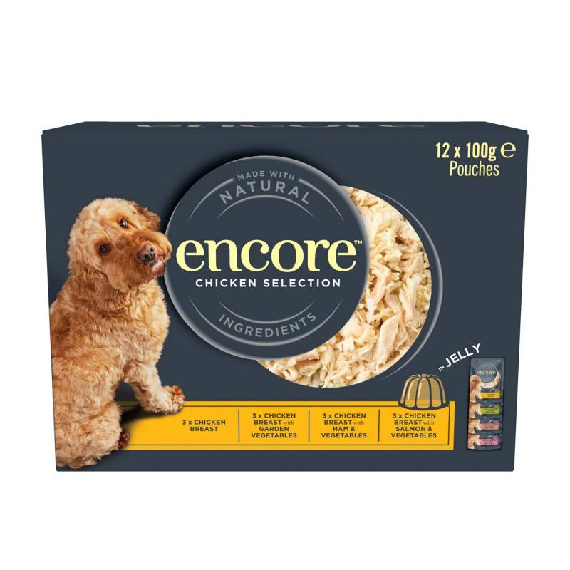 Sparpaket Encore Natural in Gelee 48 x 100  - Huhn Selection (4 Sorten) von Encore