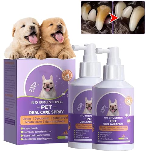 Endyniner Zahnreinigungsspray für Hunde und Katzen, Haustier-Mundspray, reinigt die Zähne, Haustier-Atem-Erfrischer, Spray, Pflegespray zur Beseitigung von Mundgeruch, zielt auf Zahnstein und Plaque Endyniner Zahnreinigungsspray für Hunde und Katzen, Haustier-Mundspray, reinigt die Zähne, Haustier-Atem-Erfrischer, Spray, Pflegespray zur Beseitigung von Mundgeruch, zielt auf Zahnstein und Plaque von Endyniner