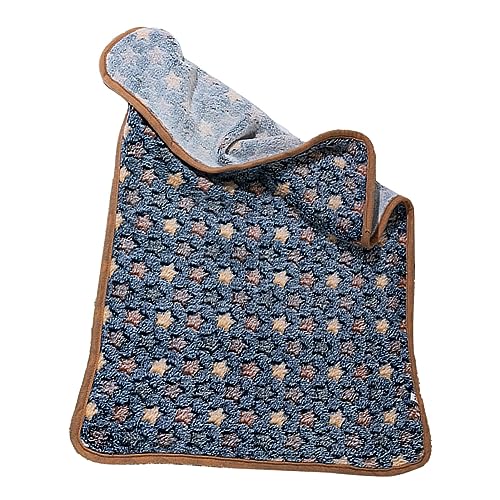 Enforose Warme Haustierdecke, Herbst-Winter-Musterdruck, superweich, warm, flauschig, Waschlappen, Sofa, Auto, Bett, Schutz für Hunde, Welpen, Katzen, violettblau (S) von Enforose