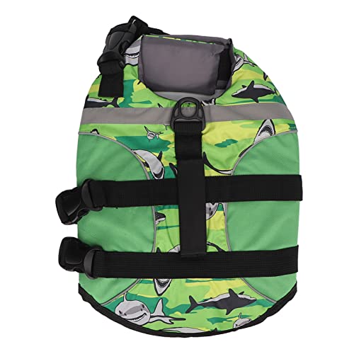 Hundeschwimmweste für kleine, mittlere und große Hunde, verstellbare, reflektierende Hunde-Schwimmweste mit starkem Griff für Schwimmbad, Strand, Bootfahren (M) von Enforose