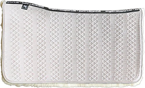 Engel Reitsport Lammfell Westernpad (Square) Stoff Weiss Fell Bordeauxrot (Pad 1) farbenfroh: mit 12 Lammfell Farben kombinierbar! von Engel Reitsport
