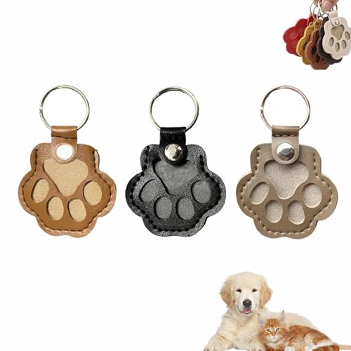 Enitmor Personalisierte Aufbewahrungsbox für Tierhaare für Hunde, Fell-Schlüsselanhänger für Haustiere, Tierhaar-Aufbewahrungstasche, Gedenkgeschenk für Hunde Katzen, Pfotenform (A) von Enitmor