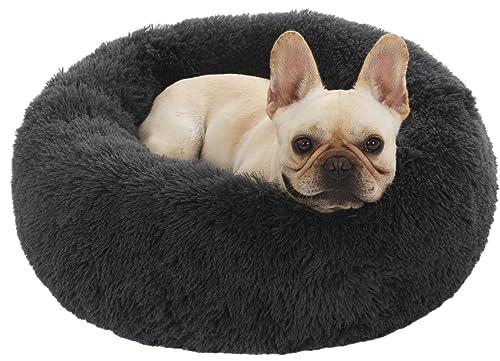 Enjamoy Hundebett Flauschig Donut Plüsch Katzenbett Hundekissen, Waschbar Rund Hundebetten für Kleine, Mittelgroße Hunde Katzen, Dunkelgrau 58cm Enjamoy Hundebett Flauschig Donut Plüsch Katzenbett Hundekissen, Waschbar Rund Hundebetten für Kleine, Mittelgroße Hunde Katzen, Dunkelgrau 58cm von Enjamoy
