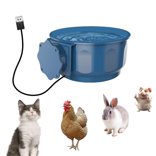 Enjoying Beheizter Wassernapf für Katzen und Hunde, elektrischer Wassernapf für den Innenbereich, für Katzen, Welpen, Kaninchen, Huhn, 600 ml von Enjoying