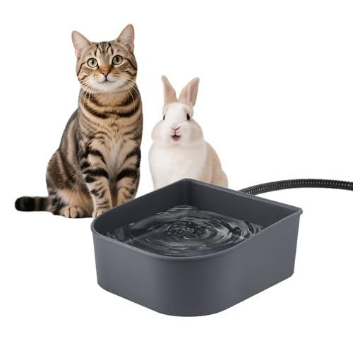 Enjoying Beheizter Wassernapf für Kleintiere, Hängend, 1L, Isolierter Wassernapf für Katzen, Hunde, Kaninchen, Hühner, mit Anti-Biss-Draht, Grau Enjoying Beheizter Wassernapf für Kleintiere, Hängend, 1L, Isolierter Wassernapf für Katzen, Hunde, Kaninchen, Hühner, mit Anti-Biss-Draht, Grau von Enjoying