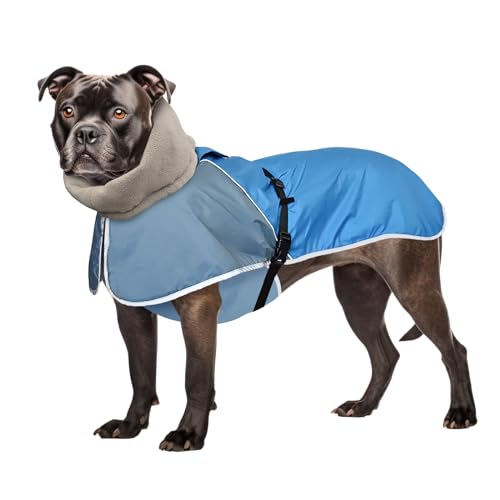 Enjoying Hunde-Wintermantel für Mittelgroße und Große Hunde, wasserdichte Hundejacke, Warme Weste, Hundekleidung mit Fellausschnitt, Haustierbekleidung, Outdoor-Kleidung, 4XL von Enjoying