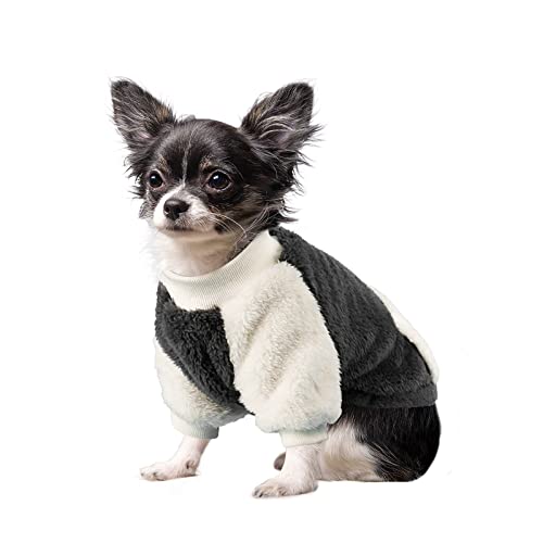 Enjoying Hundepullover Pullover Haustier-Katzenpullover, Warm und Weich Hundekleidung Winter Hundekätzchen Sweatshirt für Kaltes Wetter (S, Grau) von Enjoying
