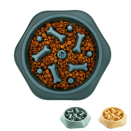 Slow Feeder Hundenäpfe, rutschfester Puzzle-Futternapf, interaktiver Bloat Stop, Hundenapf, Anti-Erstickungs-Hundenapf, für trockene, frische und nasse Lebensmittel (blau) von Enrunnig