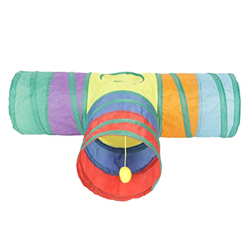 3-Wege-Katzentunnel, interaktiver Haustier-Spieltunnel aus Polyester, hält Ihr Haustier aktiv reißfest mit hängendem Plüschball für Hunde für den Innenbereich für Kaninchen 3-Wege-Katzentunnel, interaktiver Haustier-Spieltunnel aus Polyester, hält Ihr Haustier aktiv reißfest mit hängendem Plüschball für Hunde für den Innenbereich für Kaninchen von Entatial