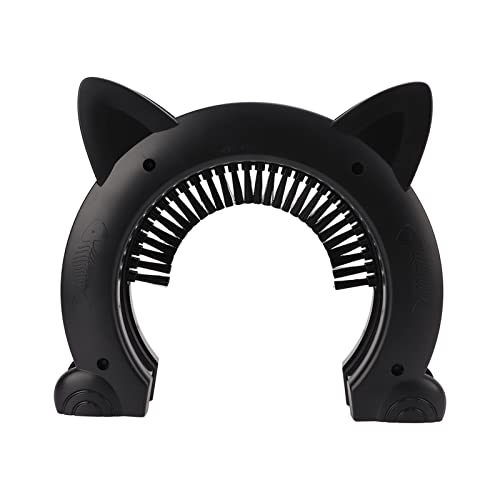 Entatial Indoor Katzentür, Katzeninnentür ABS Professional mit Fellbürste für Katzen Schwarz von Entatial