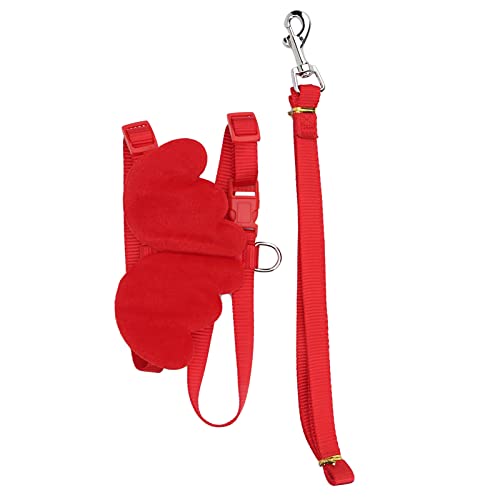 Entenleine, Nylonmaterial, langlebig, leicht zu tragen, verstellbares Hundegeschirr, gute Luftdurchlässigkeit für Outdoor-Training für zu Hause für den täglichen Camping (rot, M) von Entatial
