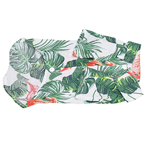 Hawaii-Hunde-Shirt, Druckknopfverschluss, modisches Sommer-Shirt, atmungsaktive Baumwolle, leicht zu tragen, bequem für Katzen, für mittelgroße und kleine Hunde (XL) von Entatial