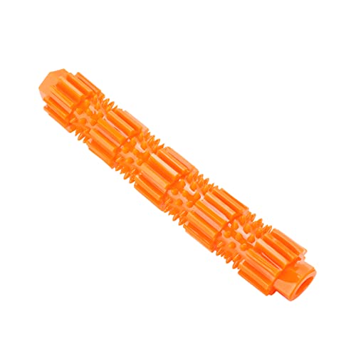 Hundeknochenspielzeug, Interaktives Hundezahnreinigungsspielzeug für Hunde(S, Orange) von Entatial