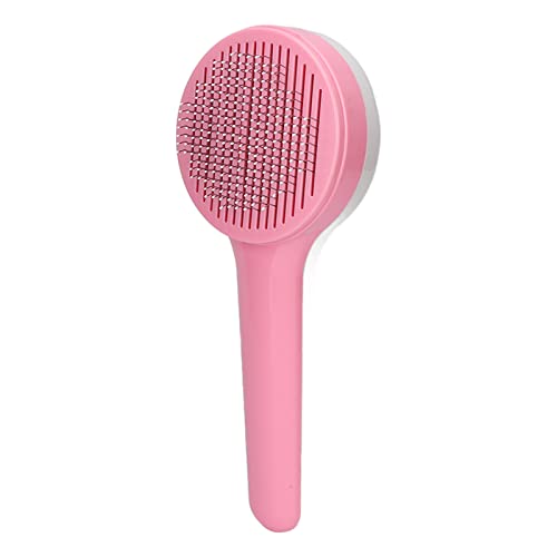 Pink Dog Comb Soft Ein-Klick-Haarentfernung Soft Teeth Comb Körperpflegebürste Einfacher, vielseitiger und komfortabler Griff für den täglichen Gebrauch von Entatial