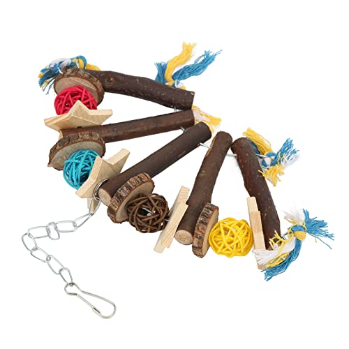 Vogelkauspielzeug, sicheres buntes Papageienkäfig-Bissspielzeug mit festem Haken für Conure für Afrikanisches Grau Vogelkauspielzeug, sicheres buntes Papageienkäfig-Bissspielzeug mit festem Haken für Conure für Afrikanisches Grau von Entatial