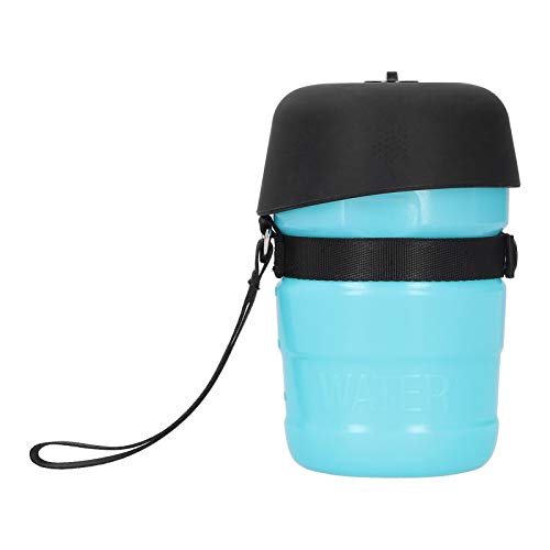 Wasserspender für Haustiere, Wasserflasche für Hunde, leicht zu transportieren, aus lebensmittelechtem Material, 520 ml, für Hunde und Katzen (Blau Tiffany) von Entatial