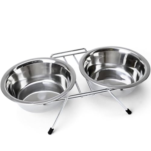 ENVENZO Futternapf für Hunde und Katzen, aus Edelstahl, für Futter und Wasser, Futter und Wasser, Doppel-Diner ENVENZO Futternapf für Hunde und Katzen, aus Edelstahl, für Futter und Wasser, Futter und Wasser, Doppel-Diner von Envenzo