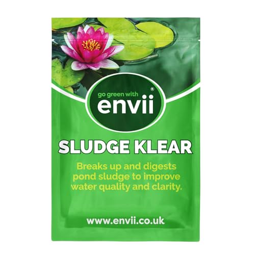 Envii Sludge Klear, Natürlicher Teichschlamm Entferner mit Bakterien, Zersetzt organische Abfälle und reduziert Schlamm, Sicher für alle Fische und Wildtiere, 6 Tabletten für bis zu 30.000 Liter von Envii