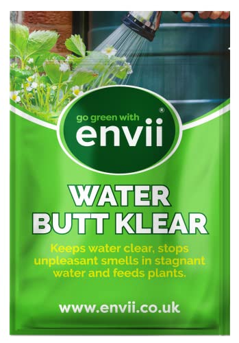 Envii Water Butt Klear – Biologischer Reiniger und Wasseraufbereiter für Regentonnen – reinigt Wasser & nährt Pflanzen (40 Tablets) von Envii