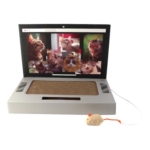 Enwye Laptopförmiges Katzenkratzkissen Mit Plüschmaus Aus Alter Zeit. Robuste Wellpappe. Faltbares, Platzsparendes Design. Kontrollieren Sie Den Kratzdruck. Enwye Laptopförmiges Katzenkratzkissen Mit Plüschmaus Aus Alter Zeit. Robuste Wellpappe. Faltbares, Platzsparendes Design. Kontrollieren Sie Den Kratzdruck. von Enwye