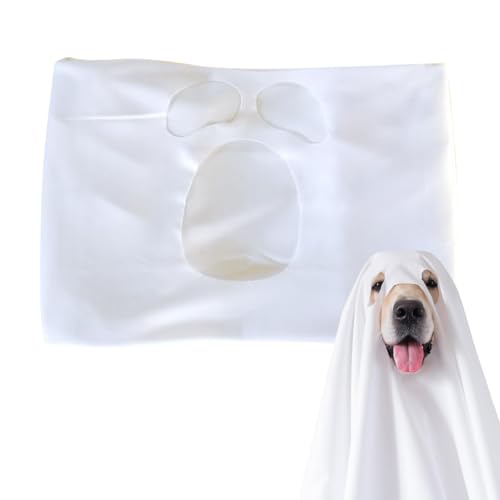 Eoixuqba Halloween-Kostüme für Hunde, weißes Hunde-Kostüm, Haustierzubehör, Welpen-Outfit, gruselig für Katzen, Spaziergänge, Outdoor-Feiern, Foto-Requisiten Eoixuqba Halloween-Kostüme für Hunde, weißes Hunde-Kostüm, Haustierzubehör, Welpen-Outfit, gruselig für Katzen, Spaziergänge, Outdoor-Feiern, Foto-Requisiten von Eoixuqba