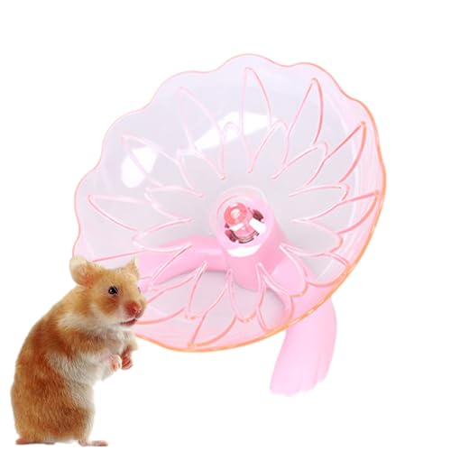 Eoixuqba Silent Hamster Wheel Hamster Fliegende Untertasse Mäuse Käfig Zubehör Stabil Transparent Jogging Spinner Haustier Anreicherung für Frettchen Chinchilla Spielen von Eoixuqba