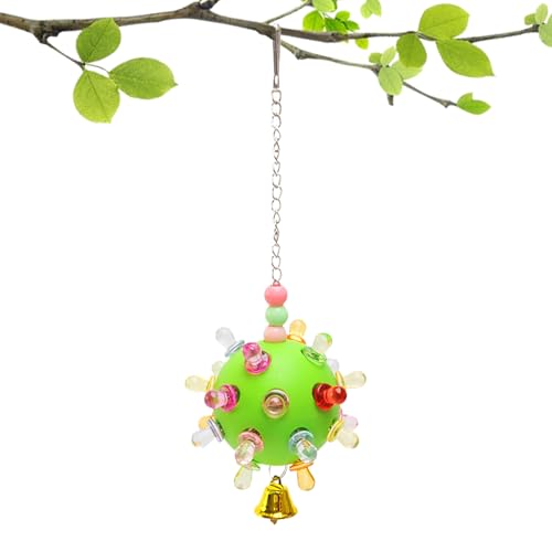 Eoixuqba Vogelkauenspielzeug, Papageienkauspielzeug | Salakeet Bunte Vogelspielzeug | Erleichterung Langeweile Forager Ball mit Bell Cage Accessoires für Spielplatz und Geburtstag von Eoixuqba