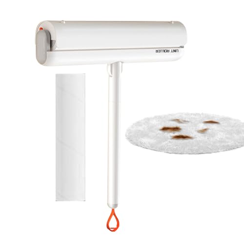 Eojpdji Lint Roller | 180 Grad Drehbarer Tierhaarentferner Mit Nachfüllpackung Für Kleidung Wäsche Hund Katze Polster Boden Autositz Möbel Bett,Reinigungszubehör mit Nachfüllpackung für Katze Hund von Eojpdji
