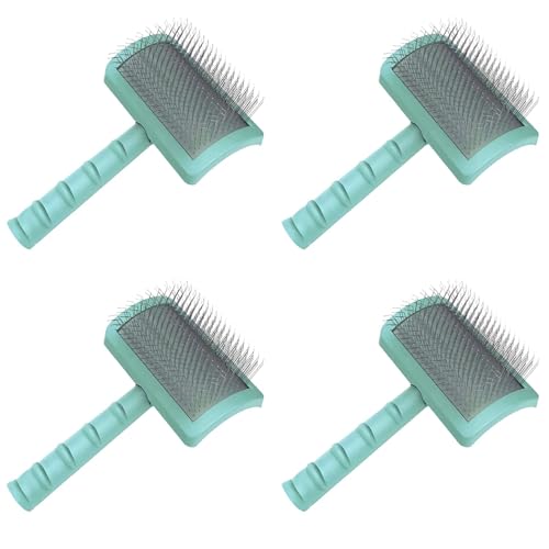 Eoslcusmvl 4X Feste Slicker-BüRste für Hunde - Extra Lange Pin-Slicker-BüRste für GroßE Hunde, Haustierpflege, DrahtbüRste und Enthaarung (GrüN) von Eoslcusmvl